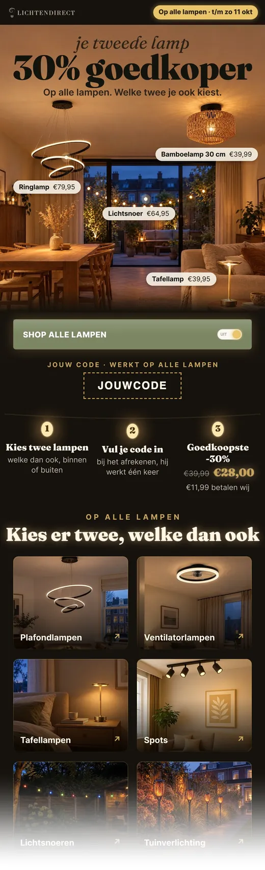 Actiemail van Lichtendirect, door Passendonline gemaakt en verstuurd op 4 oktober 2026